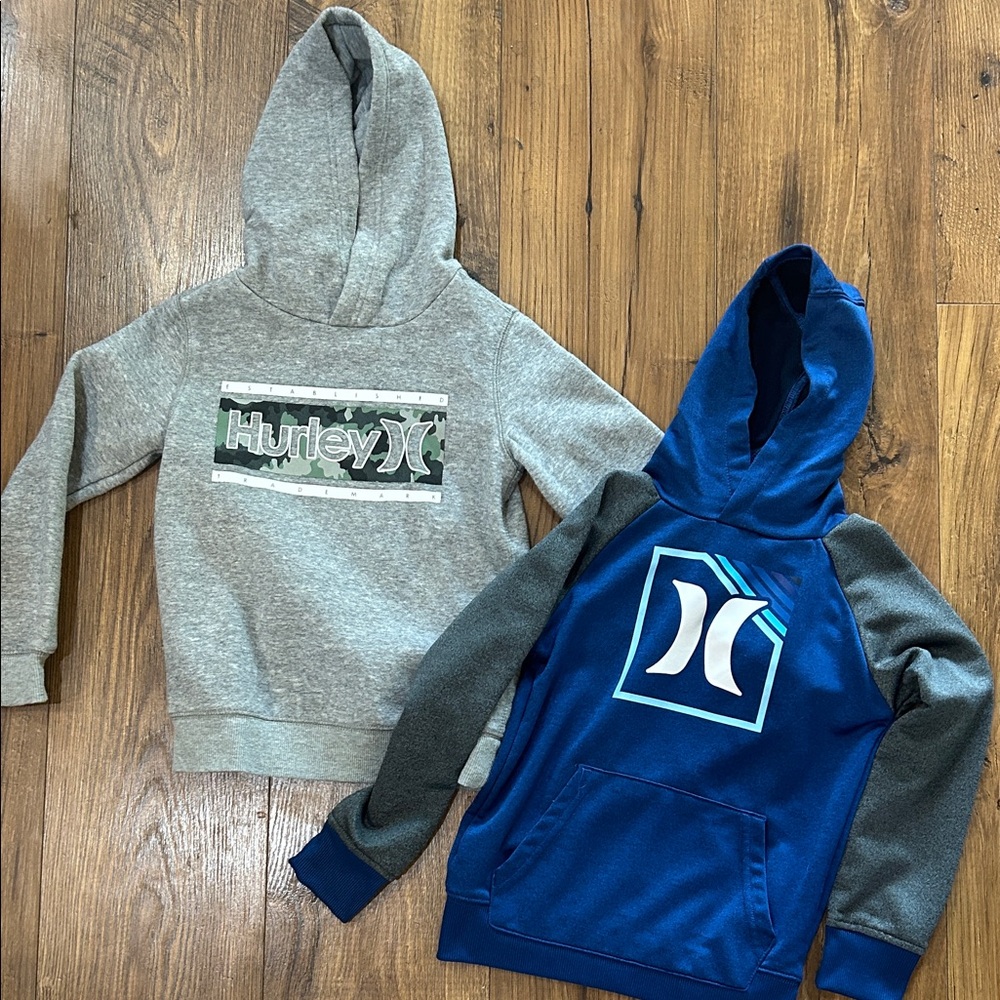Hurley Kids' Gray and Blue Sweatshirts